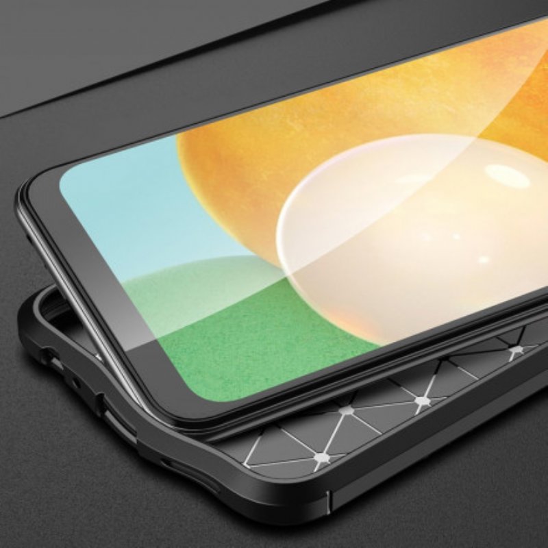 Skal Samsung Galaxy A22 Dubbel Linje Litchi Läder Effekt