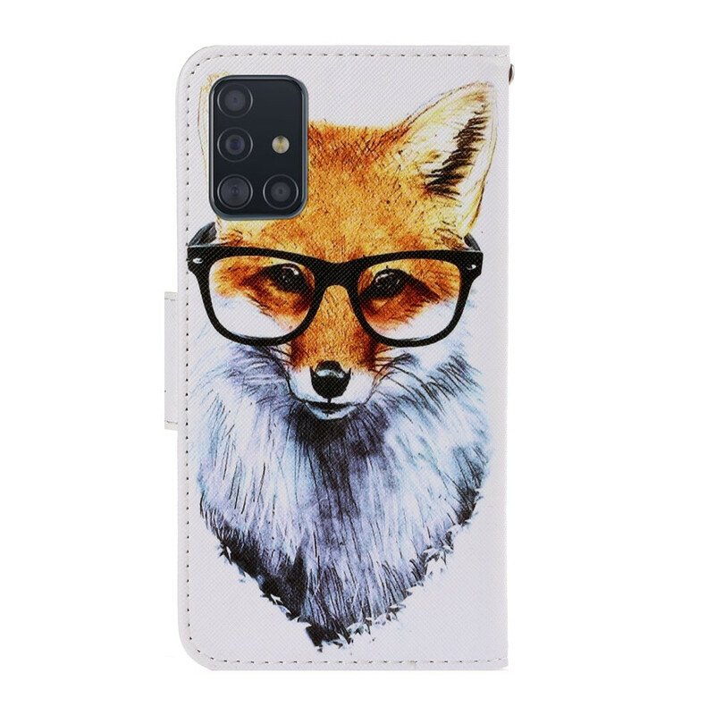 Folio-fodral Samsung Galaxy A71 Med Kedjar Brainy Fox Med Rem