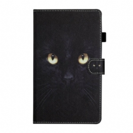 Fodral Samsung Galaxy Tab A7 Lite Svarta Kattögon