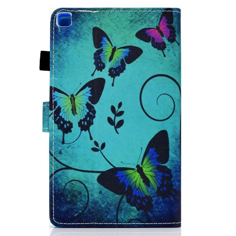 Läderfodral Samsung Galaxy Tab A7 Lite Unika Fjärilar