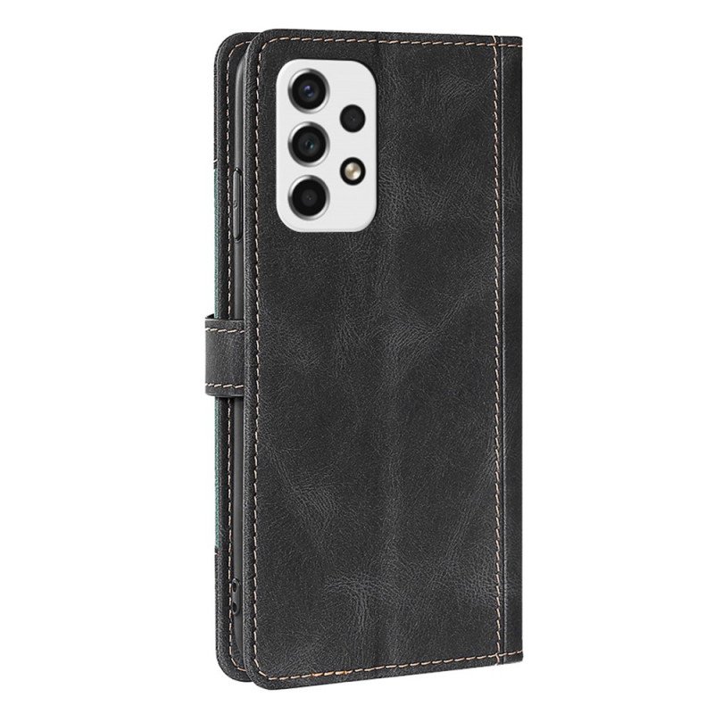 Fodral Samsung Galaxy A53 5G Faux Läder Bicolor Snygg