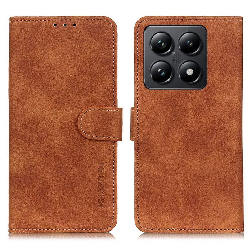 Läderskal Fodral Xiaomi 14t Pro Khazneh Mockastil