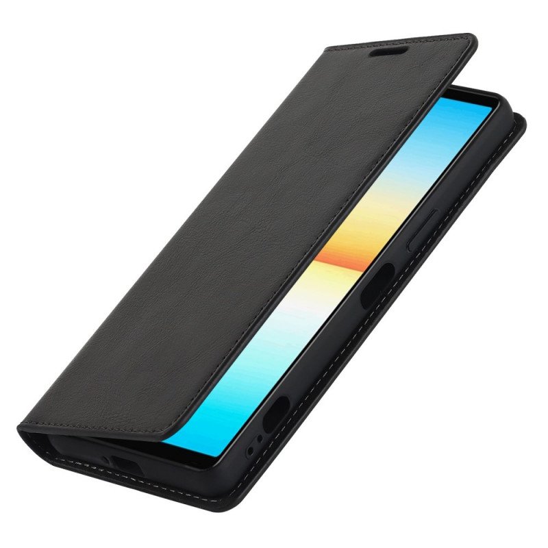 Folio-fodral Sony Xperia 1 IV Läderfodral Äkta Läder