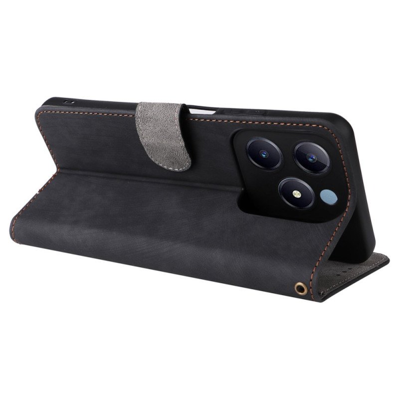 Fodral Realme C61 Rfid-skyddande Mockaeffekt Med Rem