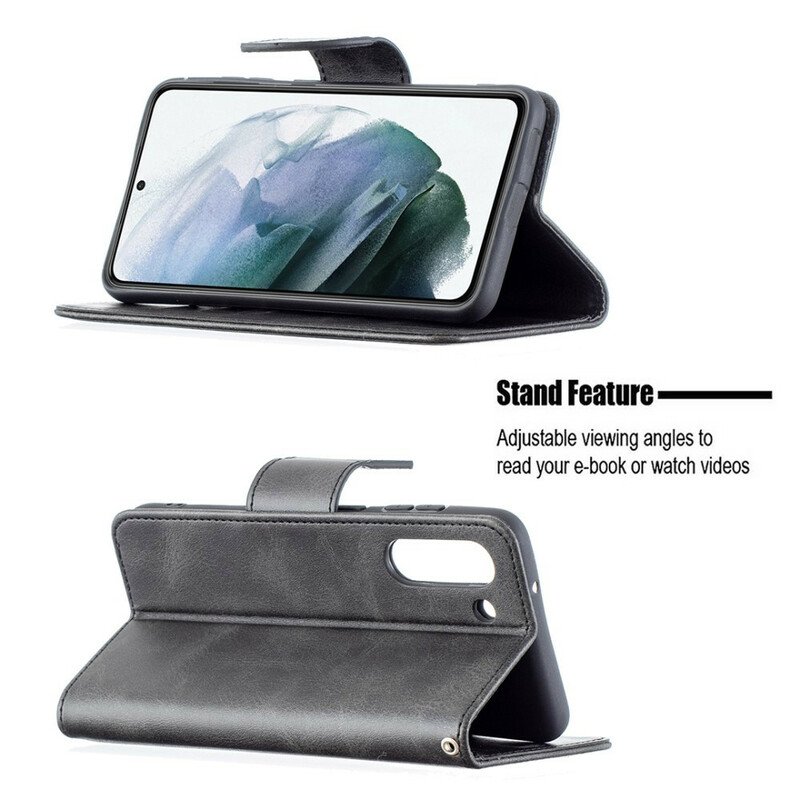 Fodral Samsung Galaxy S21 FE Folio-fodral Slät Flap Sned