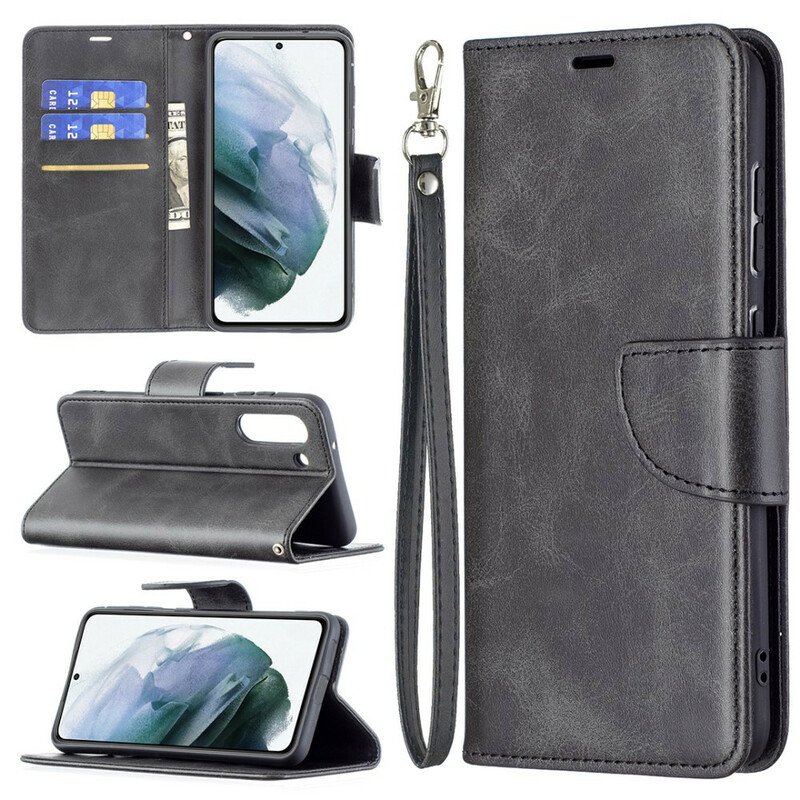 Fodral Samsung Galaxy S21 FE Folio-fodral Slät Flap Sned