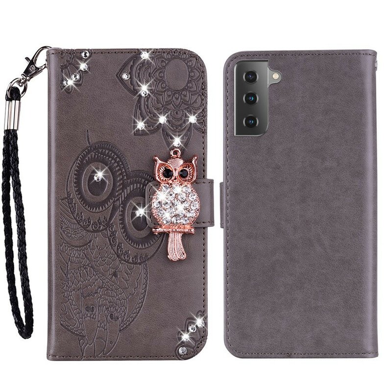 Fodral Samsung Galaxy S21 FE Uggla Mandala Och Charm