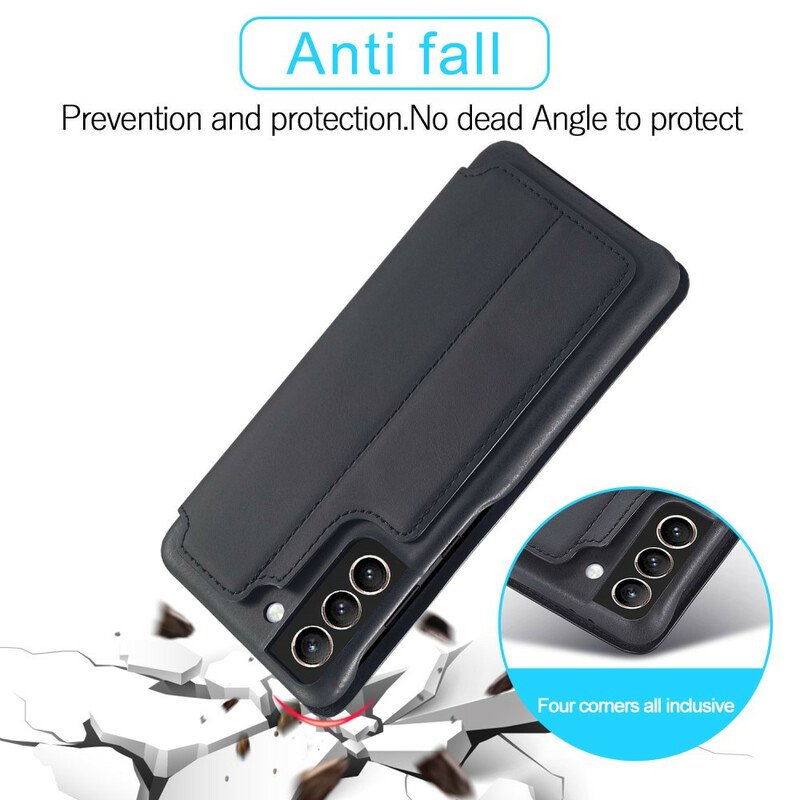 Folio-fodral Samsung Galaxy S21 FE Läderfodral Lc.imeeke Lädereffekt