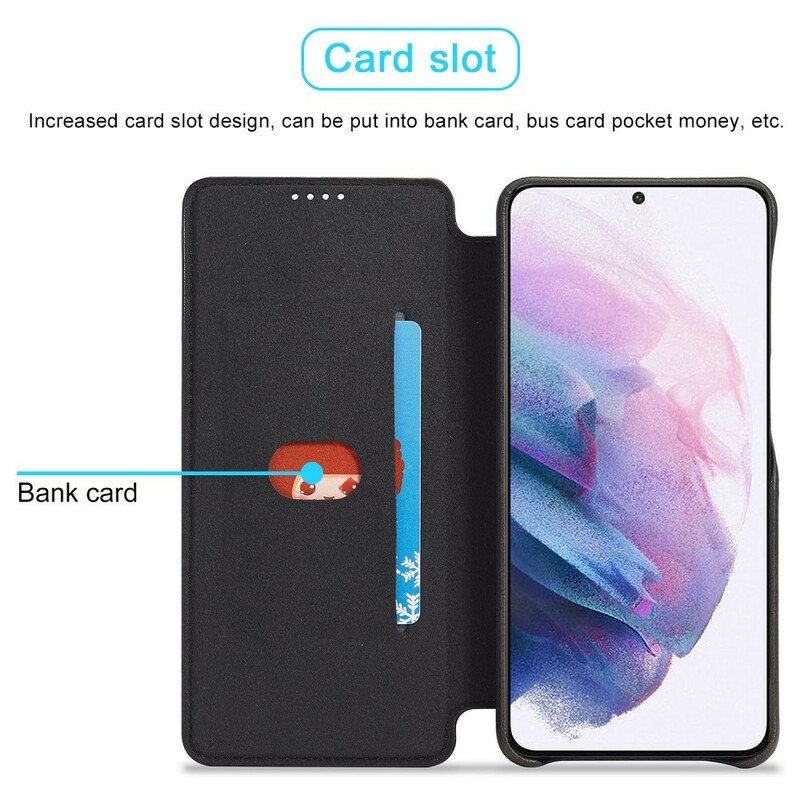 Folio-fodral Samsung Galaxy S21 FE Läderfodral Lc.imeeke Lädereffekt