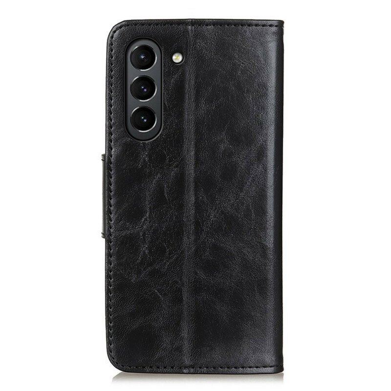Folio-fodral Samsung Galaxy S21 FE Vändbart Delat Läderlås