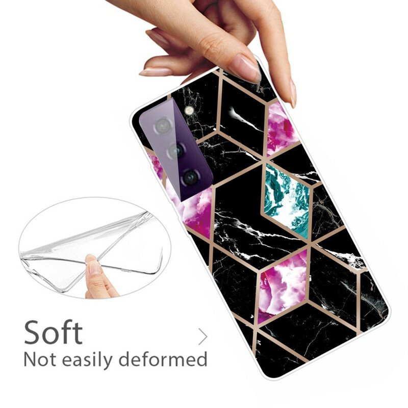 Skal Samsung Galaxy S21 FE Variabel Geometrisk Marmor