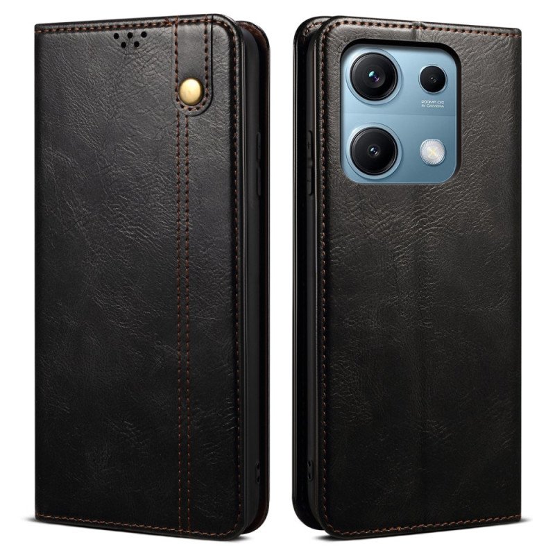 Folio-fodral Xiaomi Redmi Note 14s Vaxat Konstläder