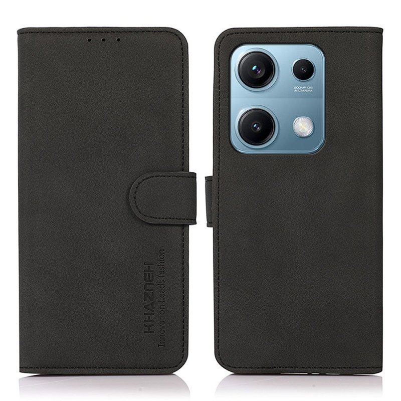 Läderskal Fodral Xiaomi Redmi Note 14s Khazneh Mockaeffekt