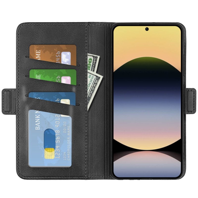 Skyddsfodral Xiaomi Redmi Note 14s Dubbel Magnetisk Spänne