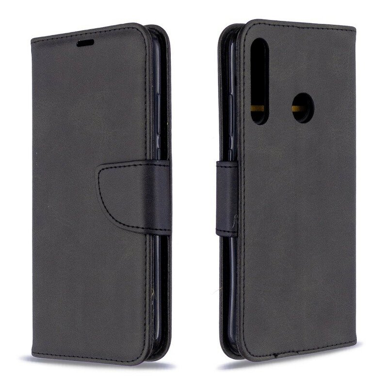 Folio-fodral Huawei Y7p Läderfodral Slät Flap Sned