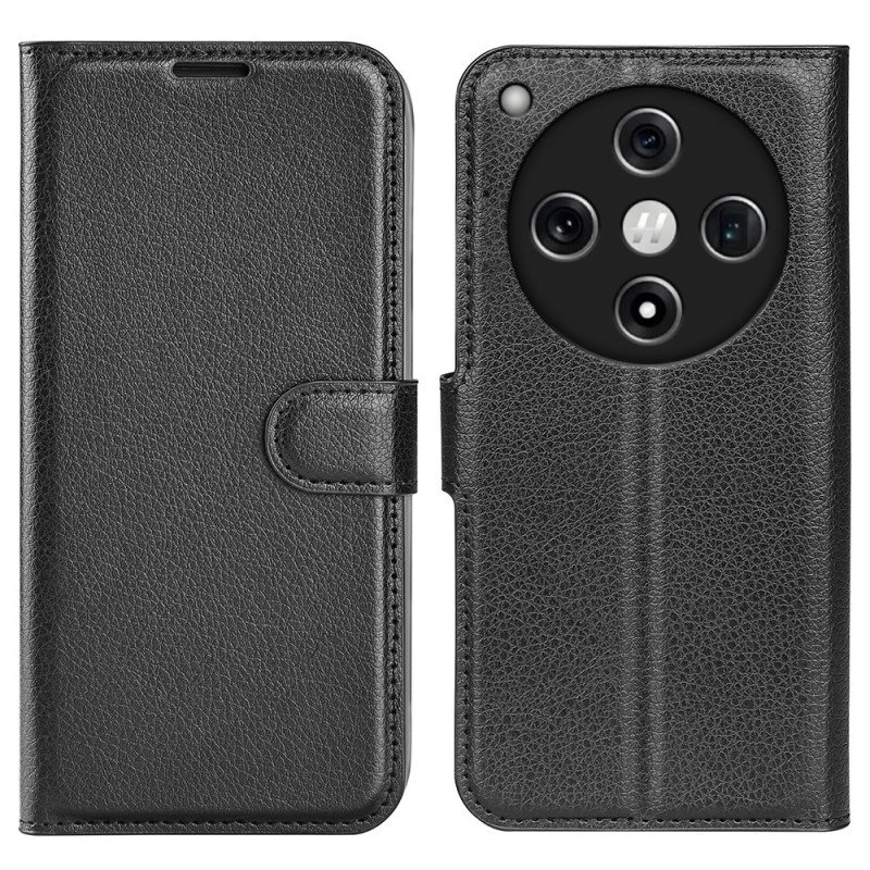 Fodral Oppo Find X8 Klassiskt Litchiläder