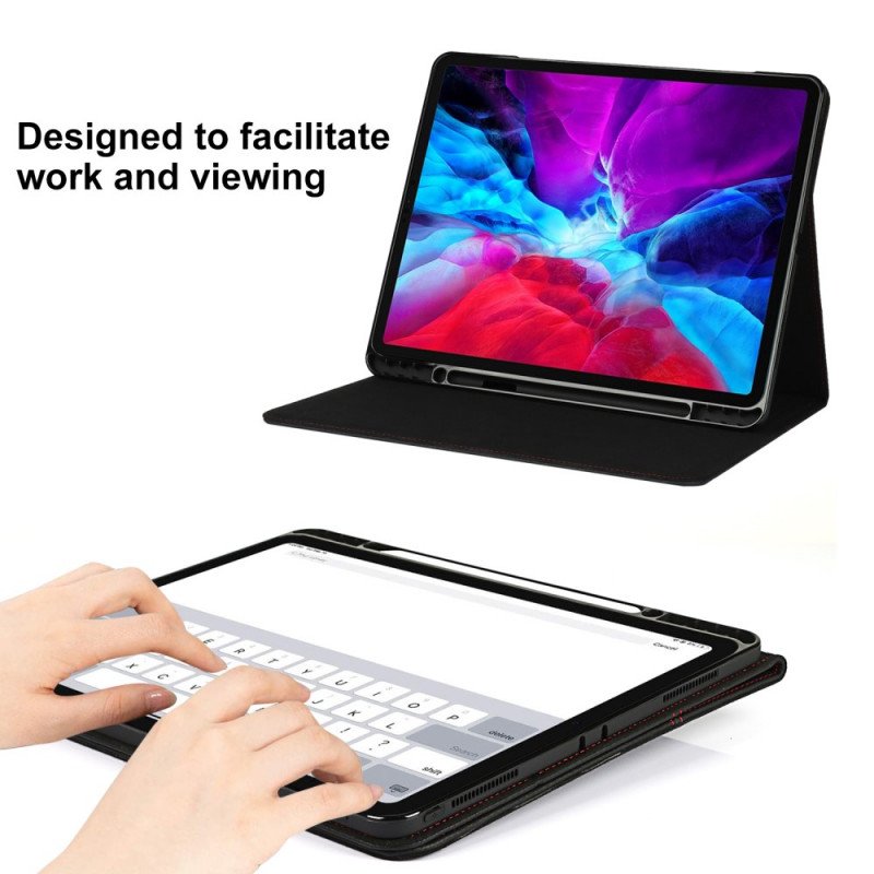 Fodral iPad Pro 12.9" (2020) Äkta Litchi Läder