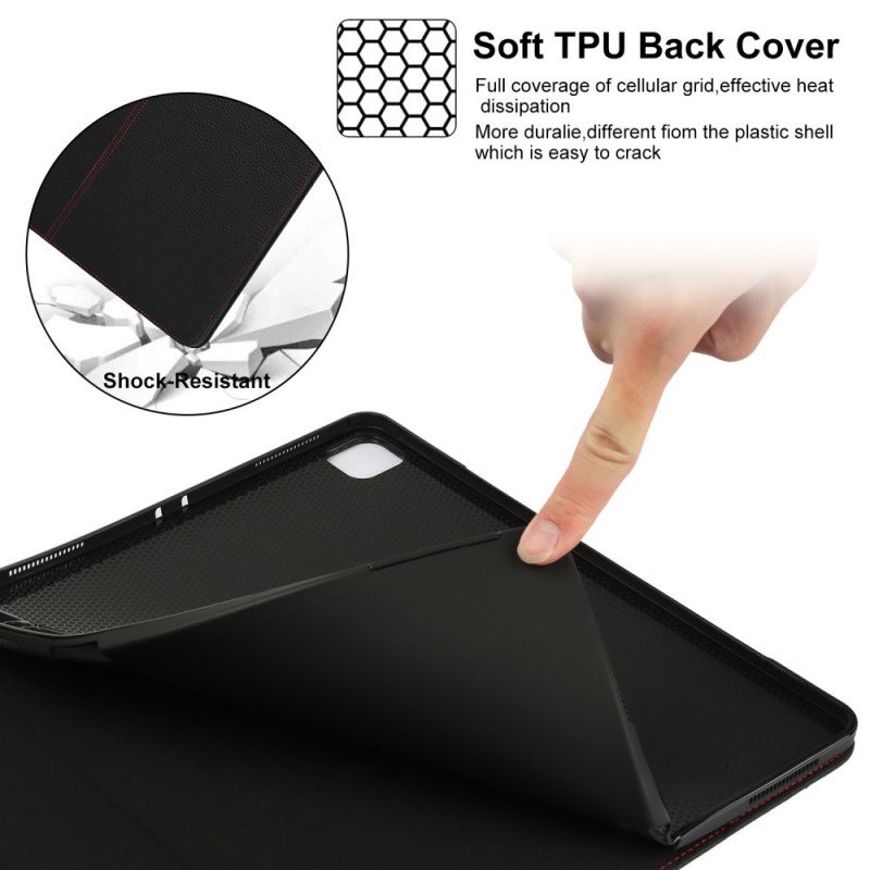 Fodral iPad Pro 12.9" (2020) Äkta Litchi Läder