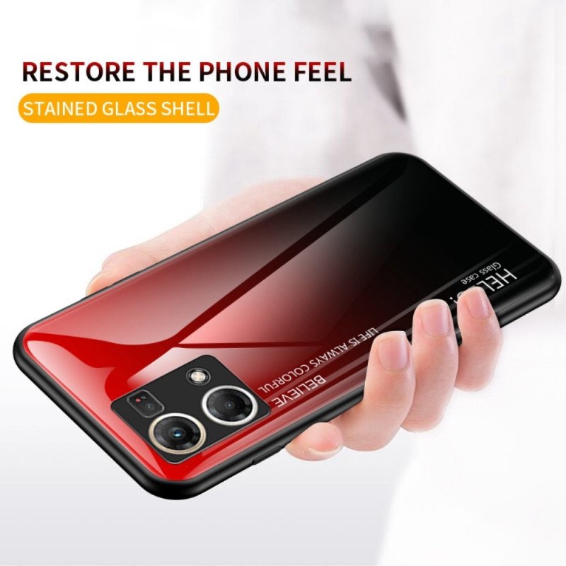 Mobilskal Oppo Reno 7 Härdat Glas Hej