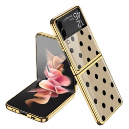 Folio-fodral Skal Samsung Galaxy Z Flip 3 5G Läderfodral Härdat Glas Gkk Vikt