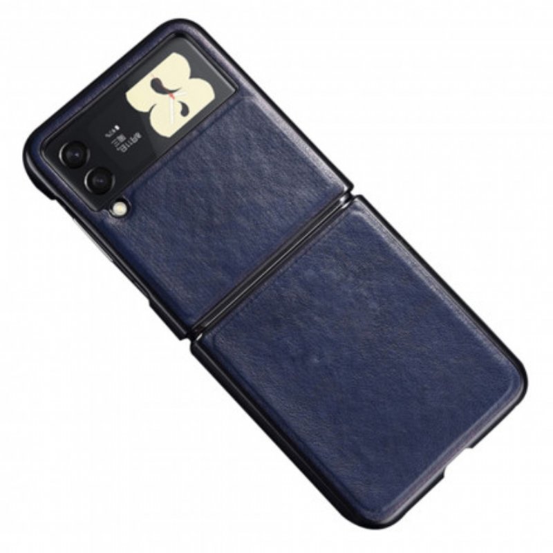 Folio-fodral Skal Samsung Galaxy Z Flip 3 5G Läderfodral Lädereffektsömmar