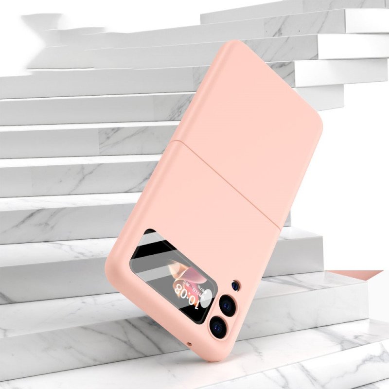Folio-fodral Skal Samsung Galaxy Z Flip 3 5G Läderfodral Med Skärmfilm Av Härdat Glas