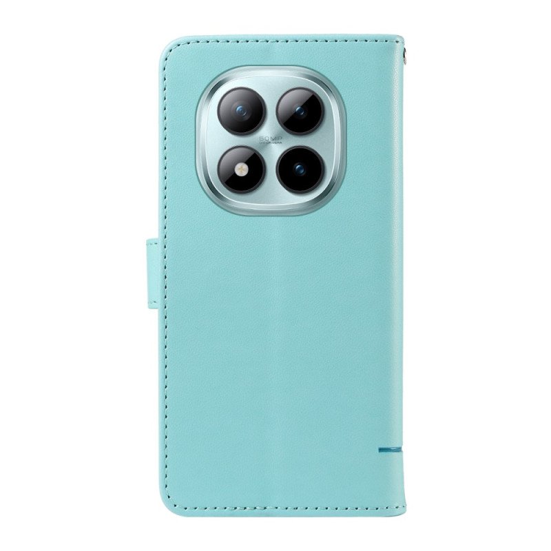 Fodral För Xiaomi Redmi Note 15 Pro Plus 5g Graverad Plånbok Med Kattrem