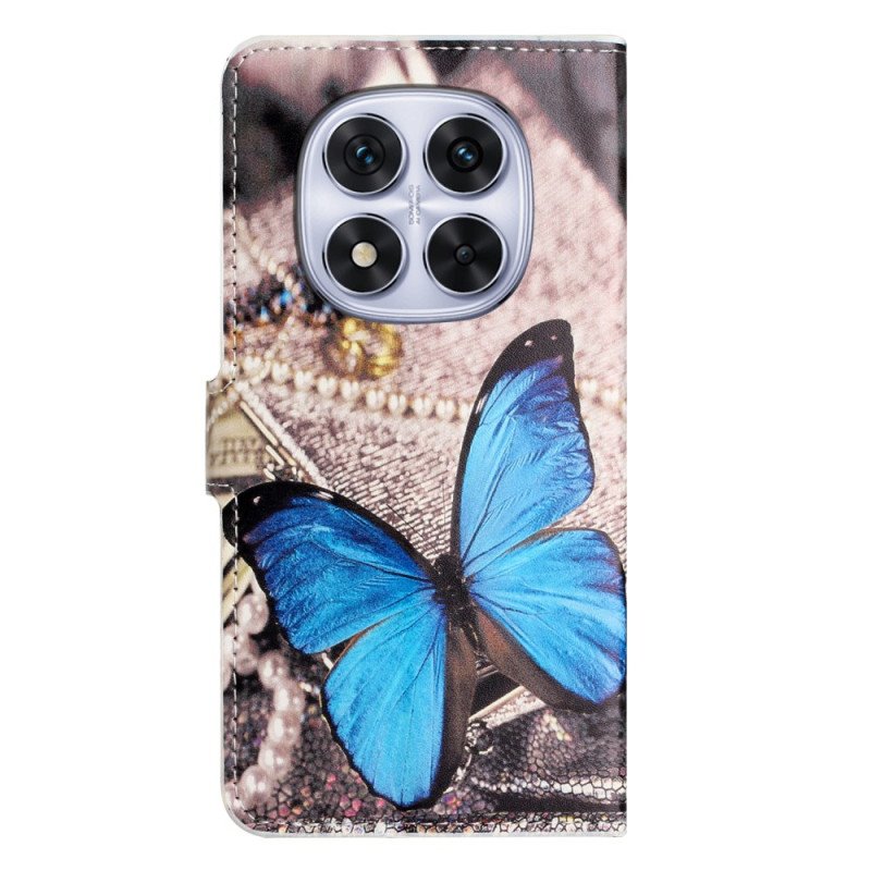 Fodral Xiaomi Redmi Note 15 Pro Plus 5g Blå Fjäril