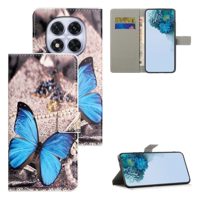 Fodral Xiaomi Redmi Note 15 Pro Plus 5g Blå Fjäril