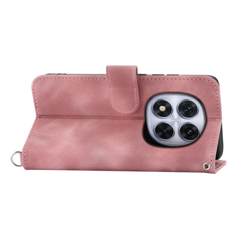 Fodral Xiaomi Redmi Note 15 Pro Plus 5g Blommönster Med Axelrem Och Rem