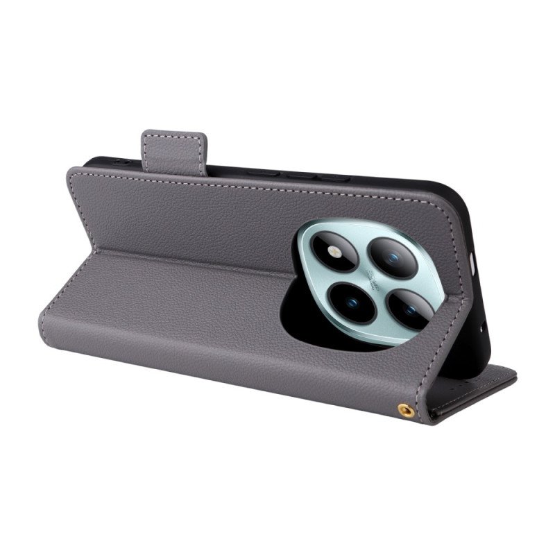 Fodral Xiaomi Redmi Note 15 Pro Plus 5g Litchikonstläder Med Rem