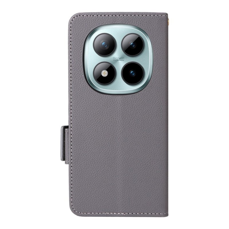 Fodral Xiaomi Redmi Note 15 Pro Plus 5g Litchikonstläder Med Rem