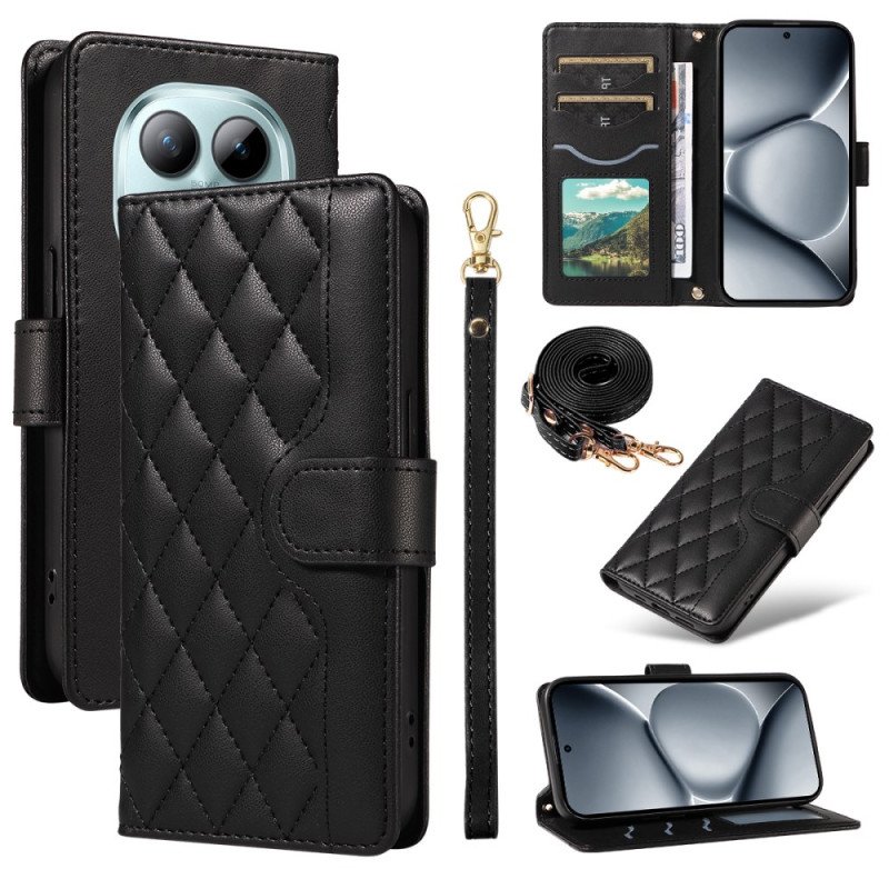 Fodral Xiaomi Redmi Note 15 Pro Plus 5g Quiltad Med Rem Och Axelrem