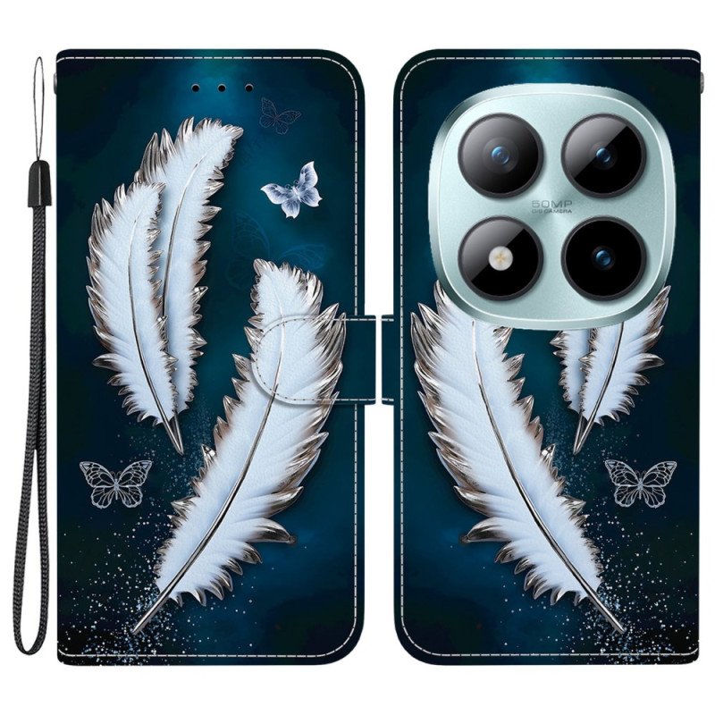Fodral Xiaomi Redmi Note 15 Pro Plus 5g Vita Fjädrar