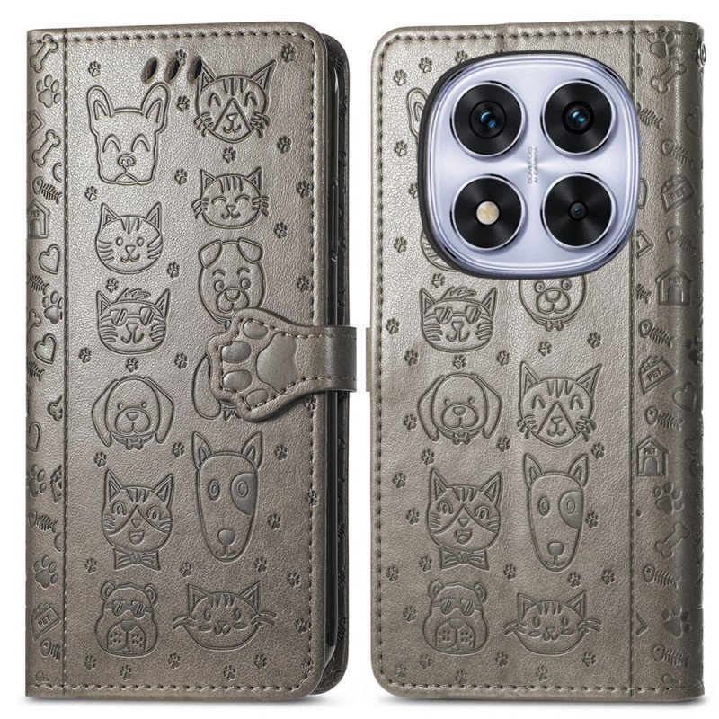 Läderfodral Xiaomi Redmi Note 15 Pro Plus 5g Telefonfodral Animerade Djur