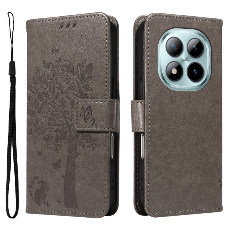 Läderfodral Xiaomi Redmi Note 15 Pro Plus 5g Telefonfodral Katt Och Träd