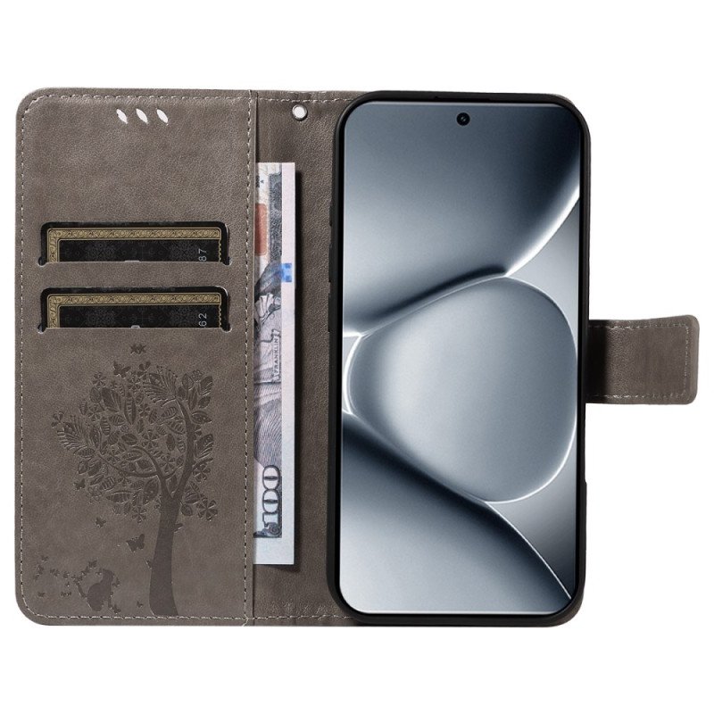 Läderfodral Xiaomi Redmi Note 15 Pro Plus 5g Telefonfodral Katt Och Träd