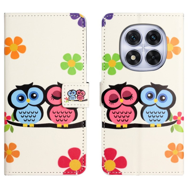 Läderfodral Xiaomi Redmi Note 15 Pro Plus 5g Telefonfodral Par Ugglor