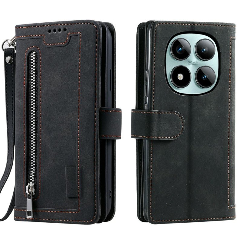 Läderfodral Xiaomi Redmi Note 15 Pro Plus 5g Telefonfodral Plånbok Med 9 Kortfack