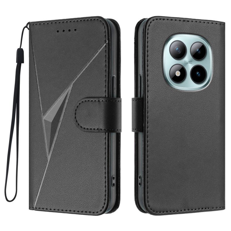 Läderfodral Xiaomi Redmi Note 15 Pro Plus 5g Telefonfodral Triangelmönster