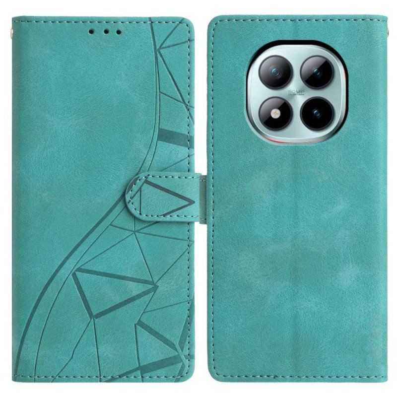 Läderfodral Xiaomi Redmi Note 15 Pro Plus 5g Telefonfodral Triangelmönster