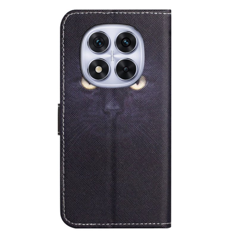 Läderskal Fodral Xiaomi Redmi Note 15 Pro Plus 5g Svart Katt