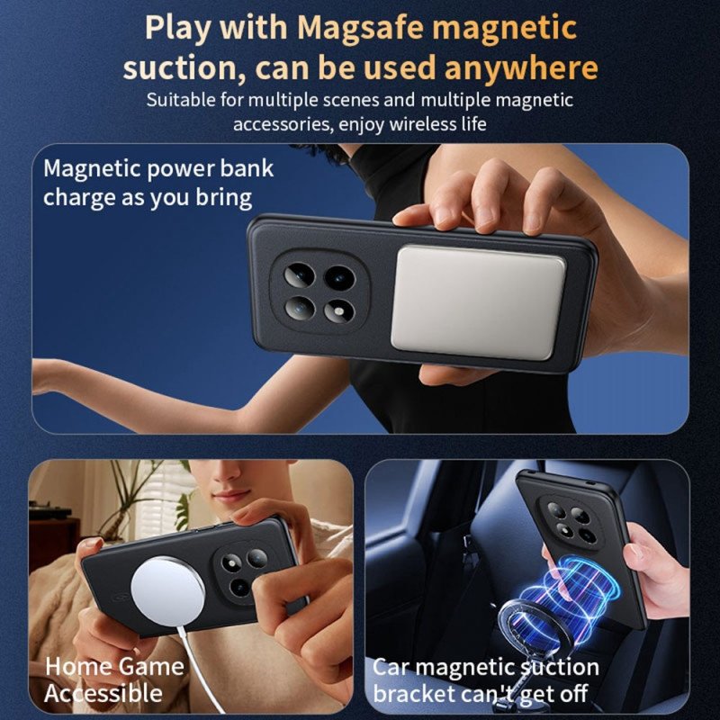 Skal Xiaomi Redmi Note 15 Pro Plus 5g Magnetisk Lädereffekt