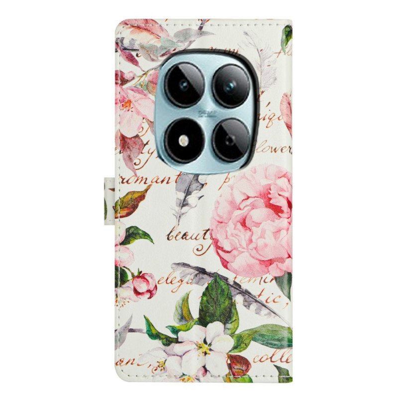 Skyddsfodral Xiaomi Redmi Note 15 Pro Plus 5g Gröna Blommor Och Löv