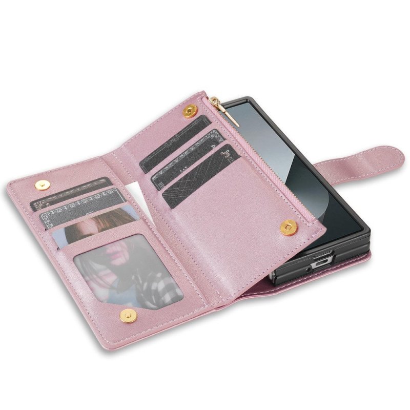 Fodral För Samsung Galaxy Z Fold 7 Vadderad Med Axelrem Och Rem