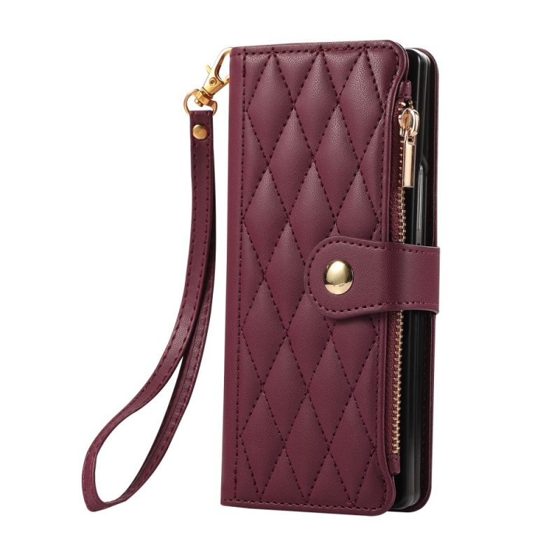 Fodral Samsung Galaxy Z Fold 7 Vadderad Med Rem