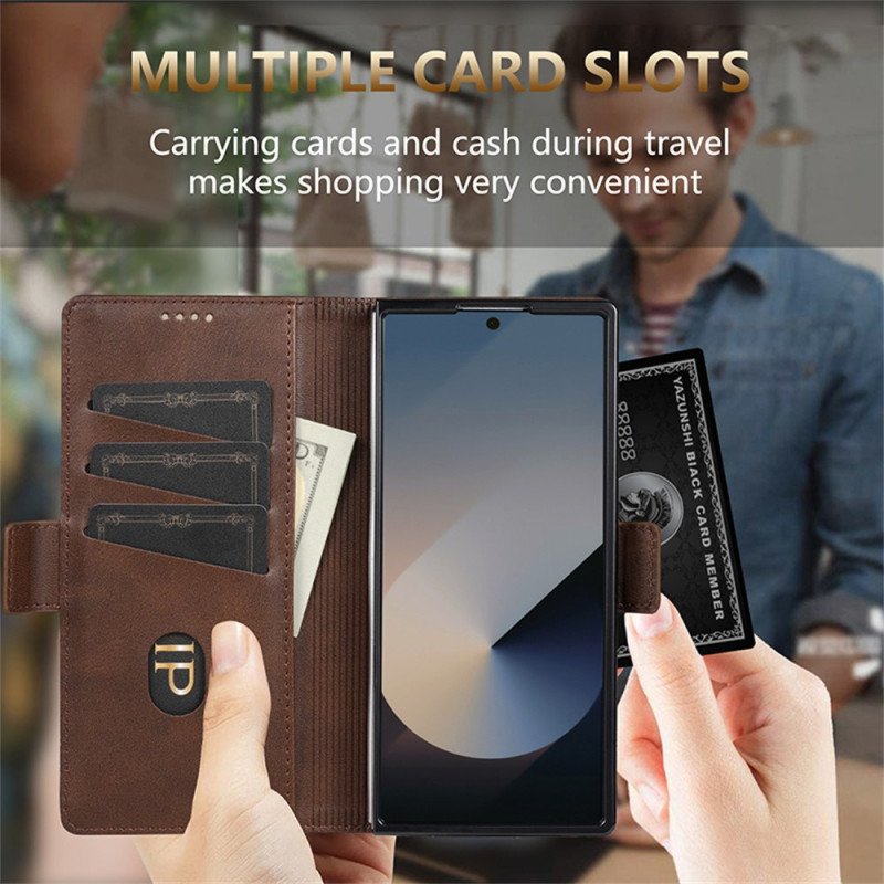 Läderfodral Samsung Galaxy Z Fold 7 Telefonfodral Azns