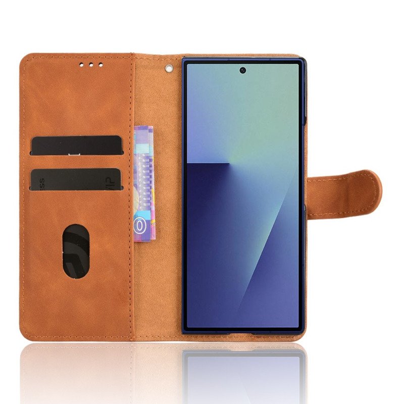 Läderskal Fodral Samsung Galaxy Z Fold 7 Mockaeffekt