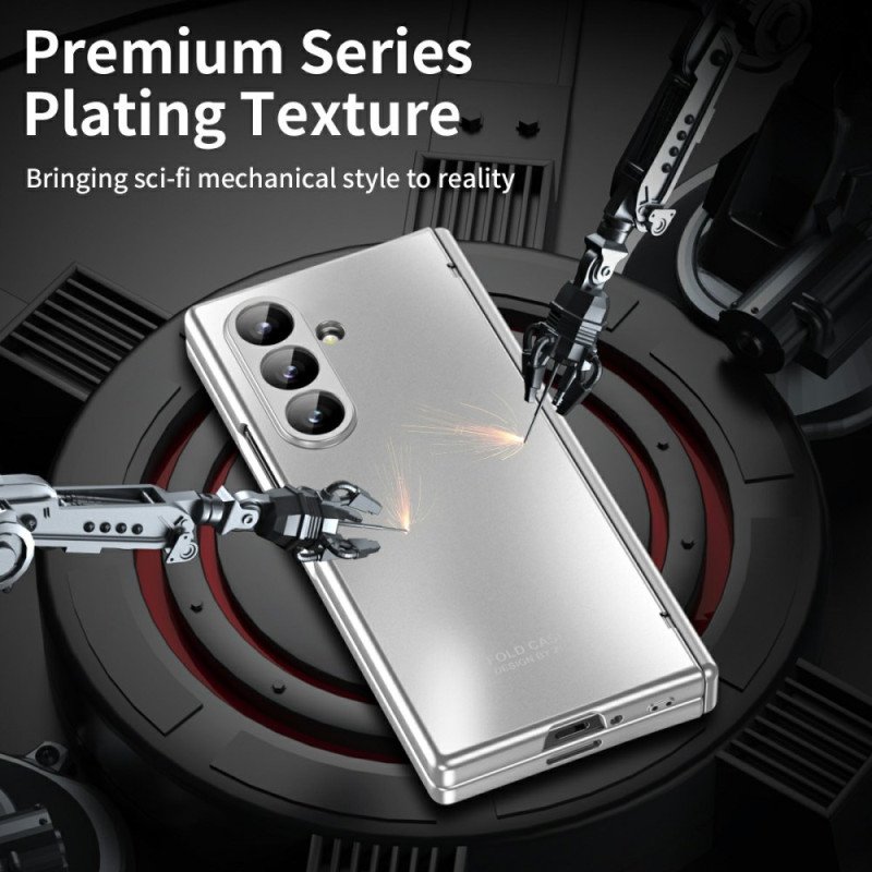 Skal För Samsung Galaxy Z Fold 7 Metallisk Effekt Med Skärmskydd
