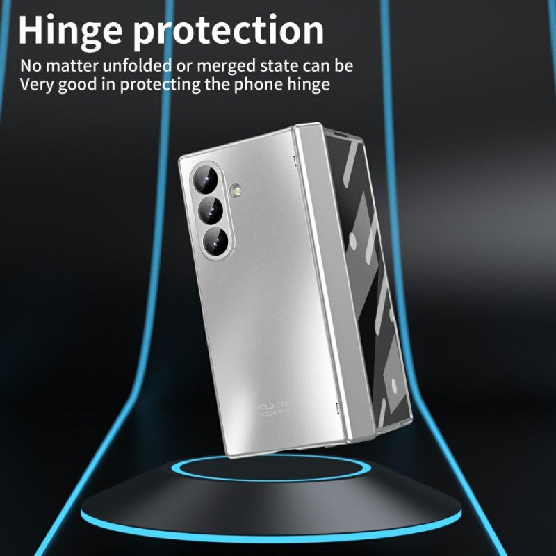 Skal För Samsung Galaxy Z Fold 7 Metallisk Effekt Med Skärmskydd